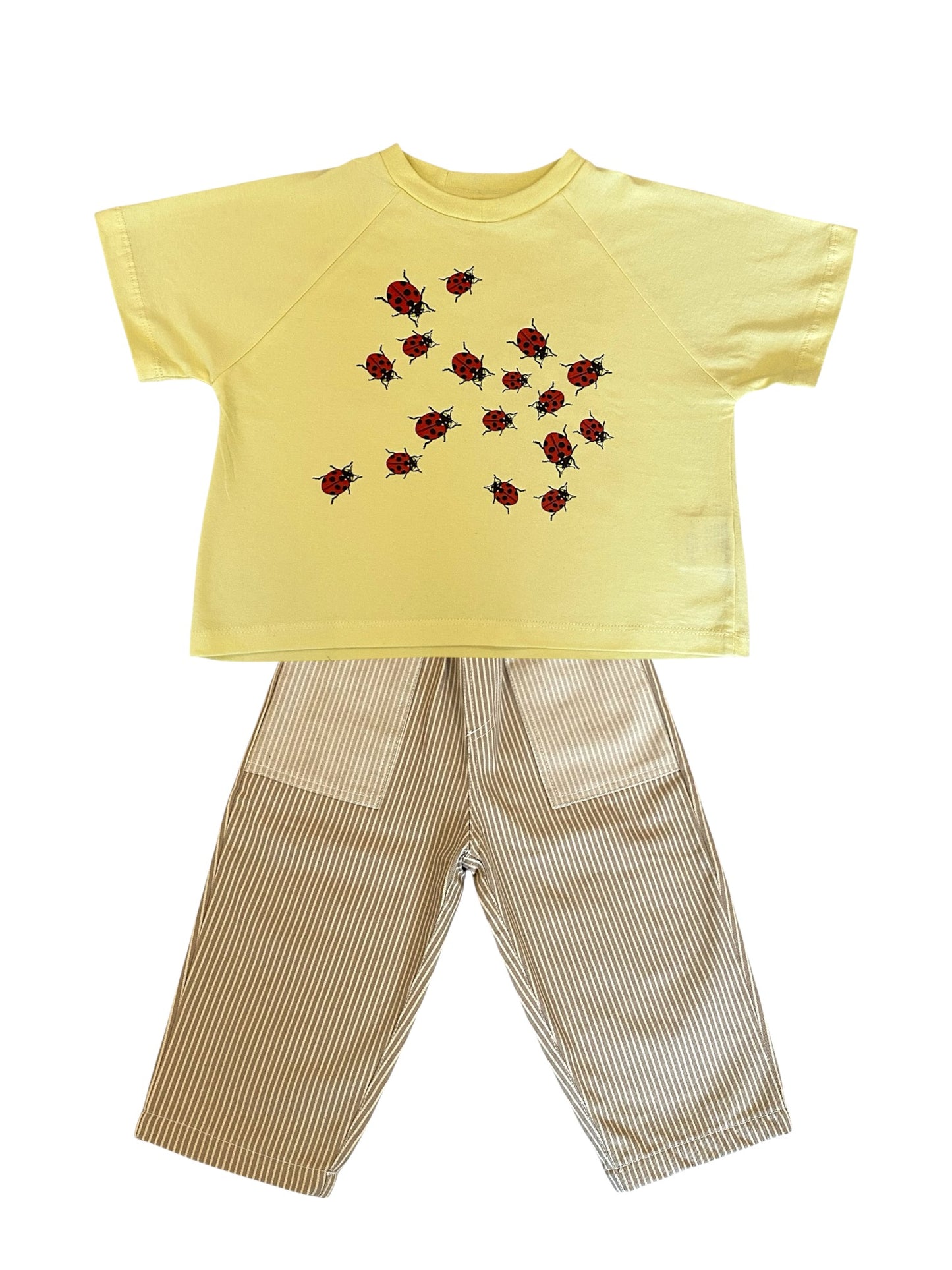 TWIRL PANT NATURAL PINSTRIPE